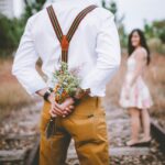 happy valentines day, beautiful flowers, bouquet, surprise, couple, lovers, flower wallpaper, pair, man, woman, bunch of flowers, boyfriend, nature, love, couple in love, romantic, flower background, flowers